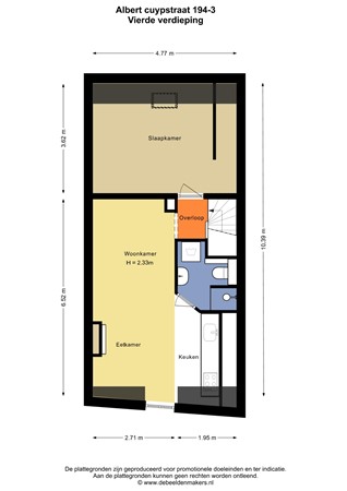 Floorplan - Albert Cuypstraat 194-3, 1073 BL Amsterdam